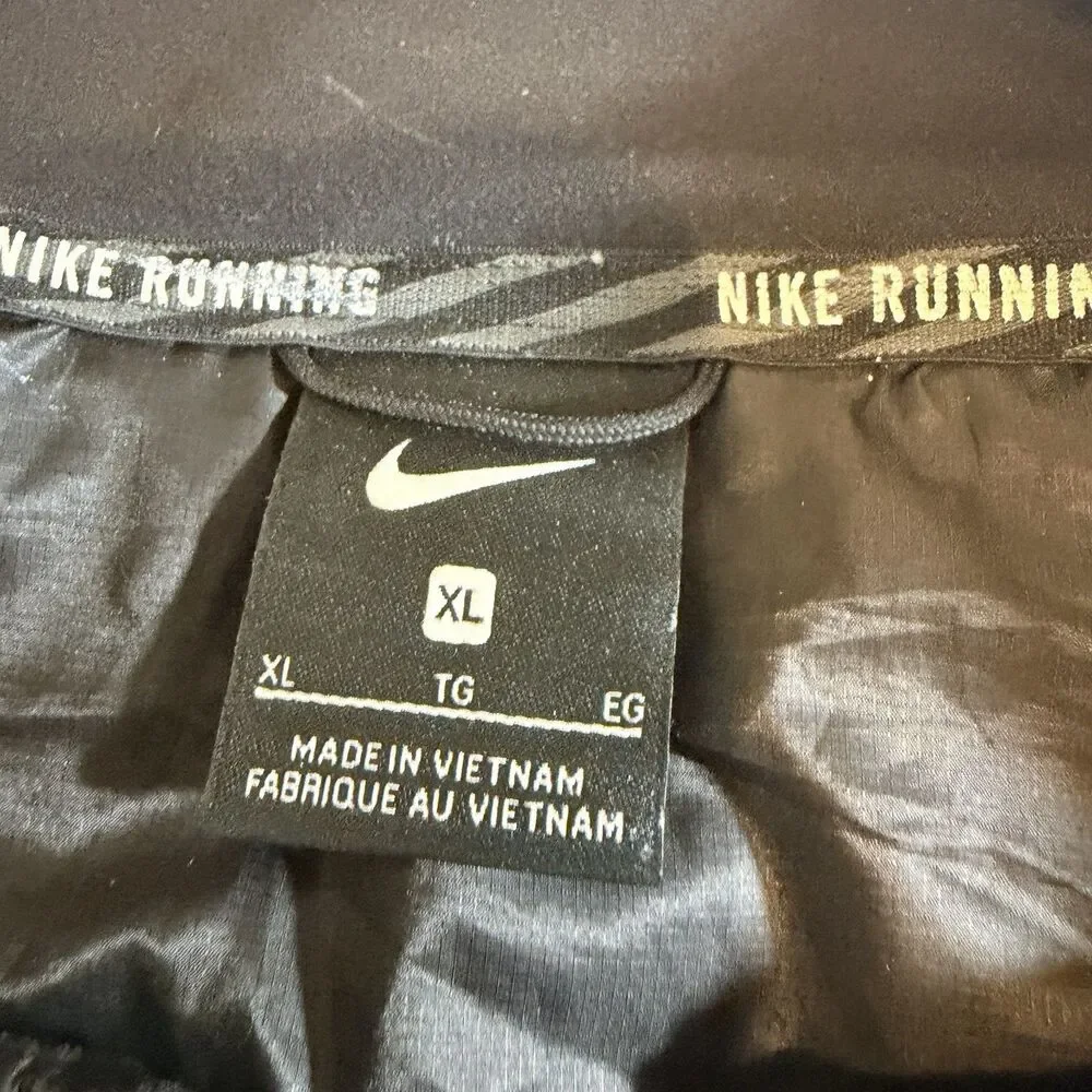 Nike Mens XL Black Aeroloft Polyfill Full-Zip Running Puffer Vest Full Zip